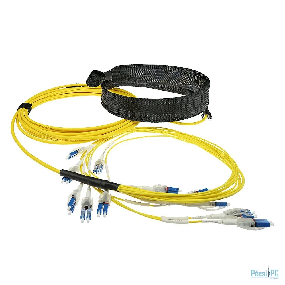 ACT Singlemode 9/125 OS2 Preterm fiber cable 24F LC Polarity Twist 90m Yellow