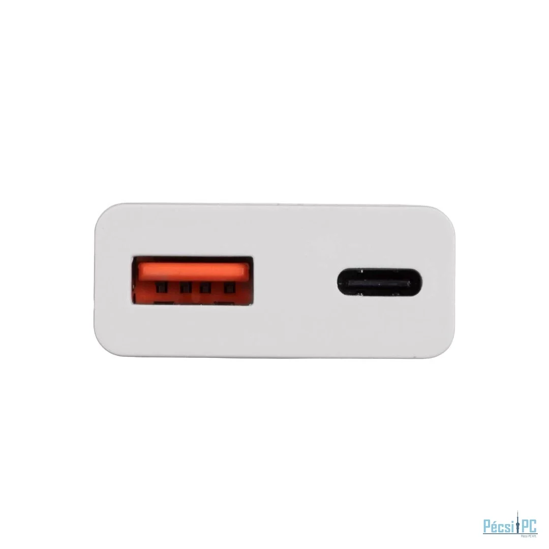 Akyga AK-CH-27 USB-A/USB-C PD 30W Quick Charge 3.0 GaN White