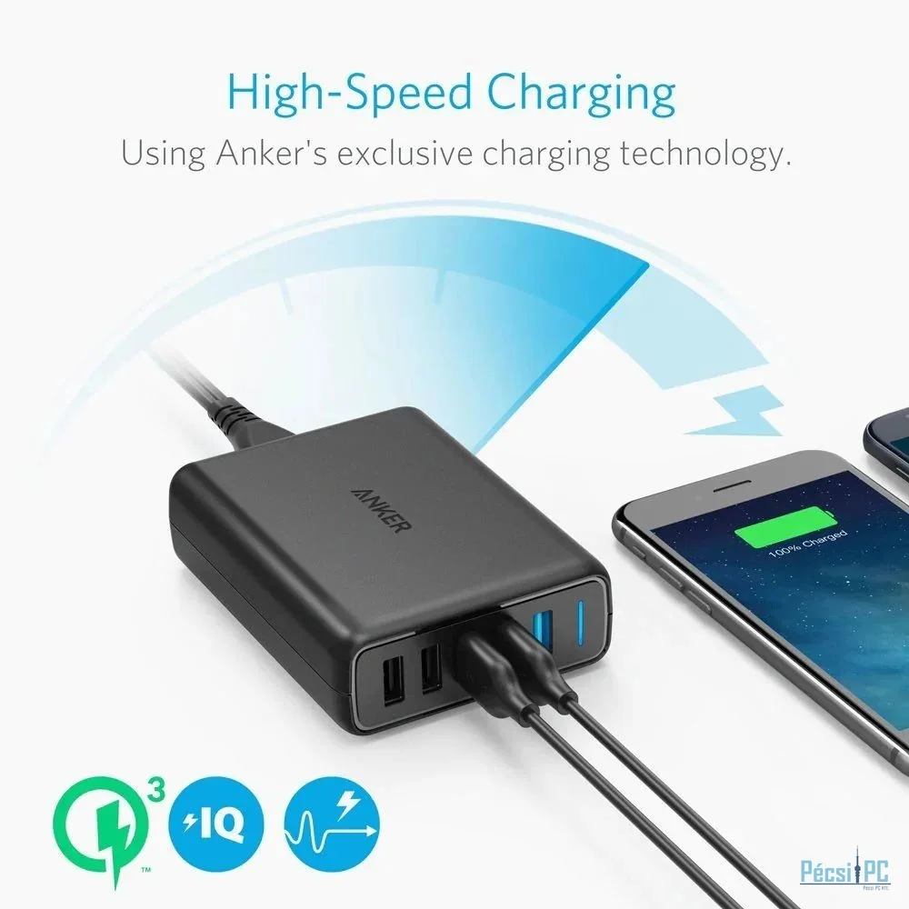 ANKER A2054L11 PowerPort Speed 5 Quick Charge 3.0 Black