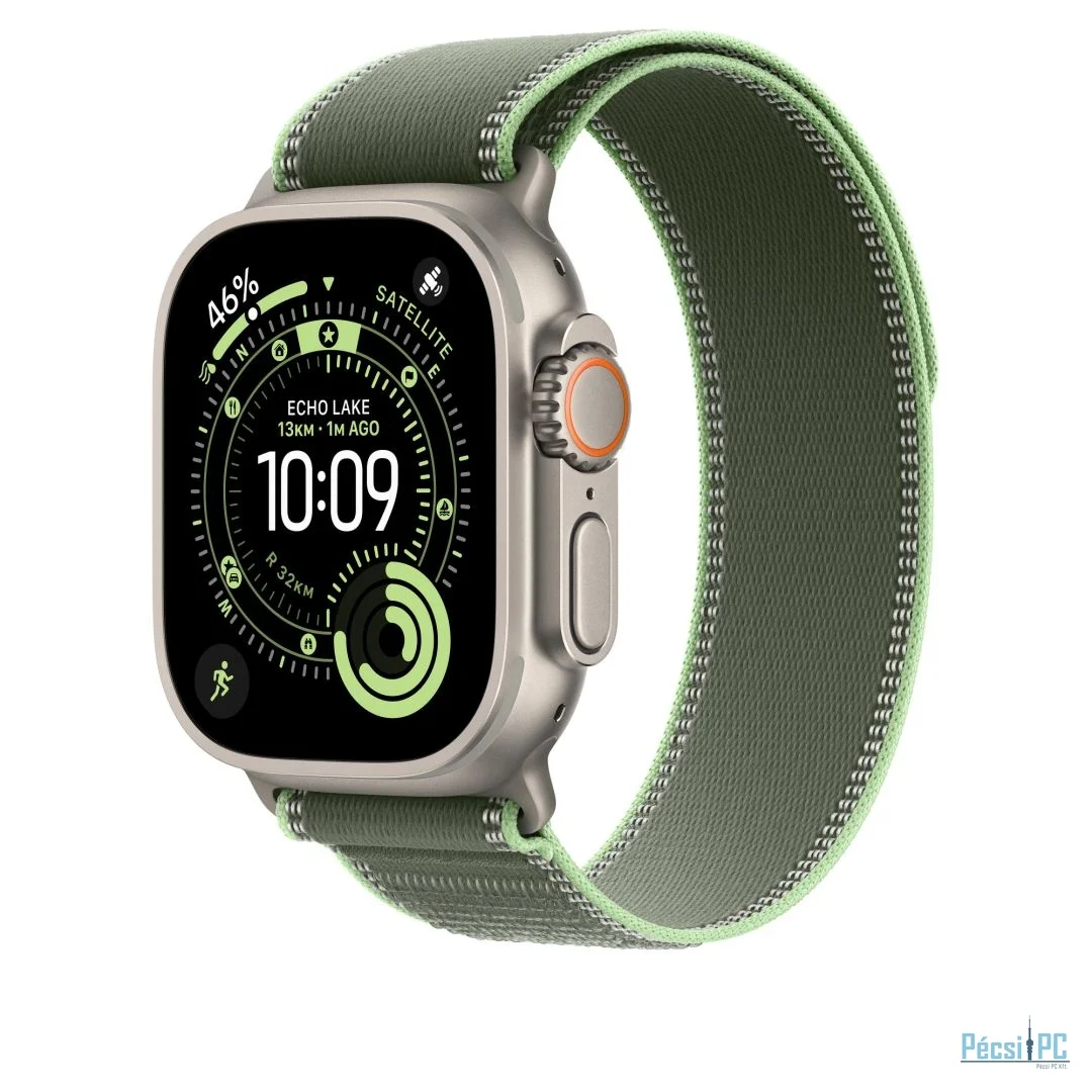 Apple 49mm Trail Loop S/M Natural Titanium Finish Green/Neon