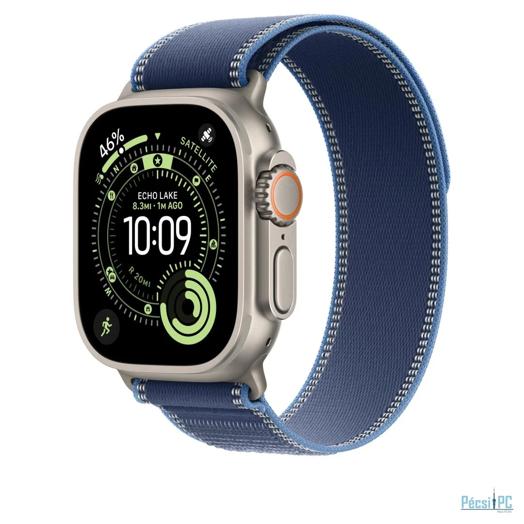 Apple Apple Watch 49mm Loop: Trail Loop S/M Natural Titanium Finish Blue/Bright Blue