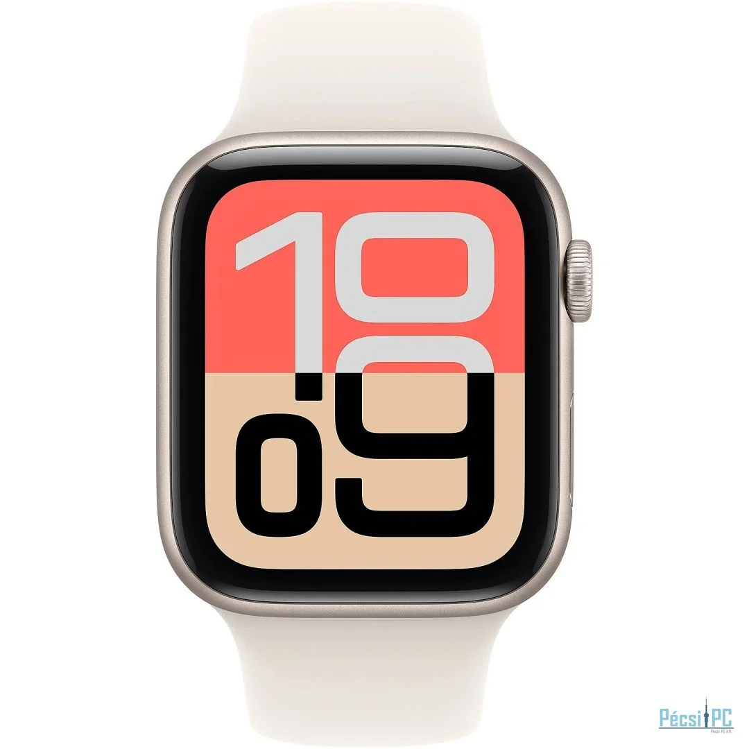 Apple Watch SE3 (2025) Cellular 44mm Starlight Aluminium Case with Starlight Sport Band S/M