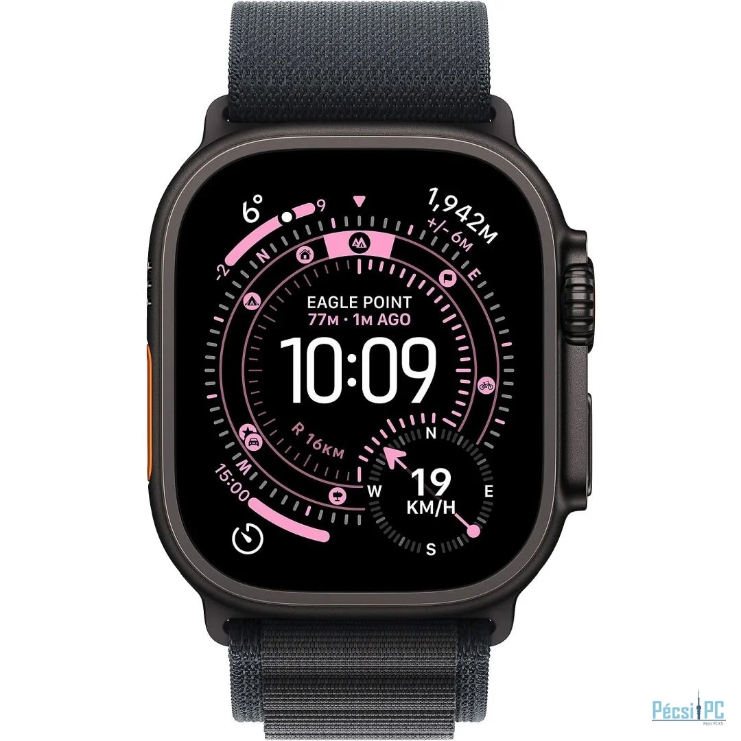 Apple Watch Ultra 3 Cellular 49mm Black Titanium Case with Black Alpine Loop Large