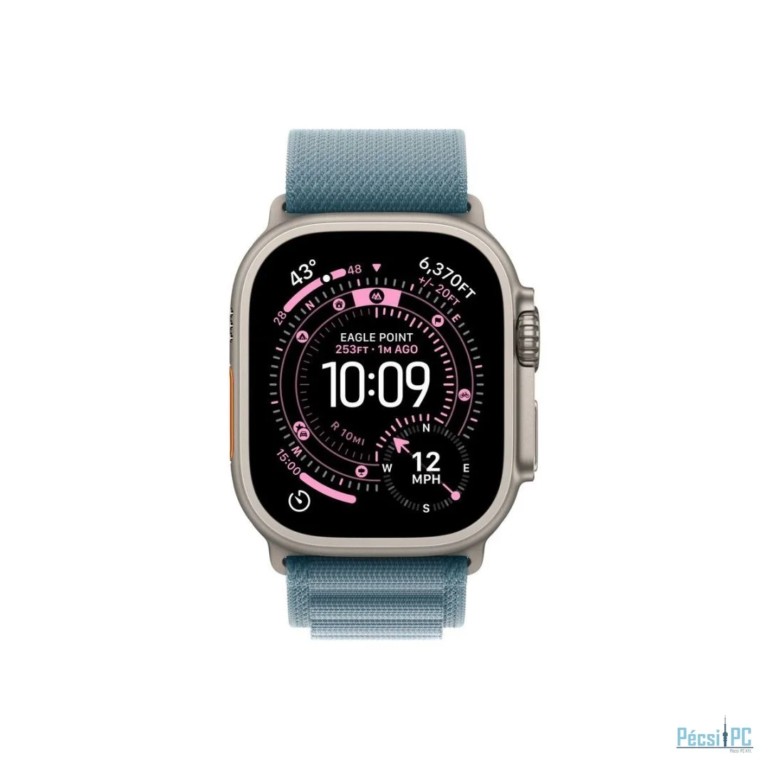 Apple Watch Ultra 3 Cellular 49mm Natural Titanium Case with Light Blue Alpine Loop Small