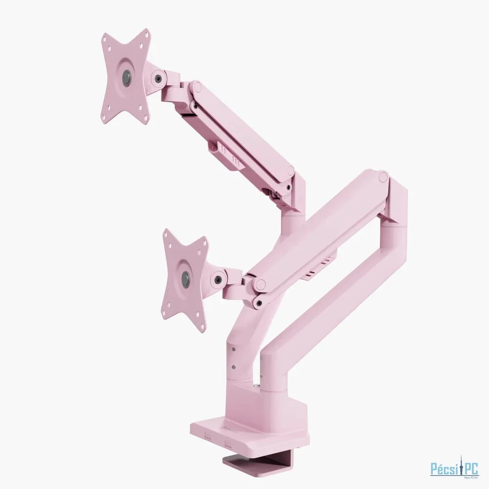 Arozzi Alzare Neo Duo Gas Spring Monitor Arm Pink