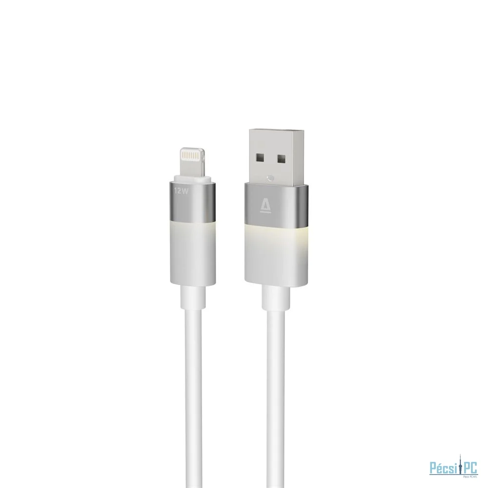 Avax CB310 GLOWY USB-A - Lightning cable 1m White