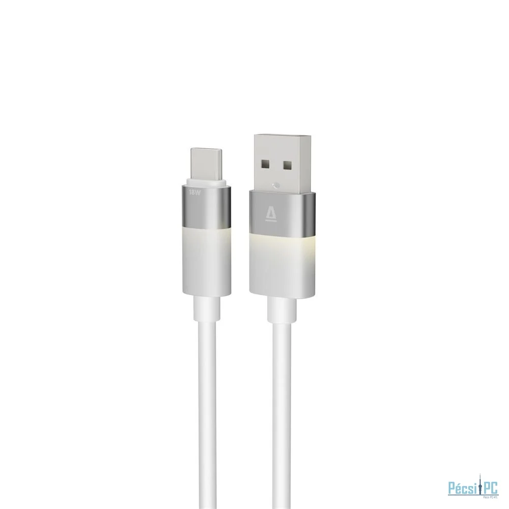 Avax CB313 GLOWY USB-A - USB-C cable 2m White
