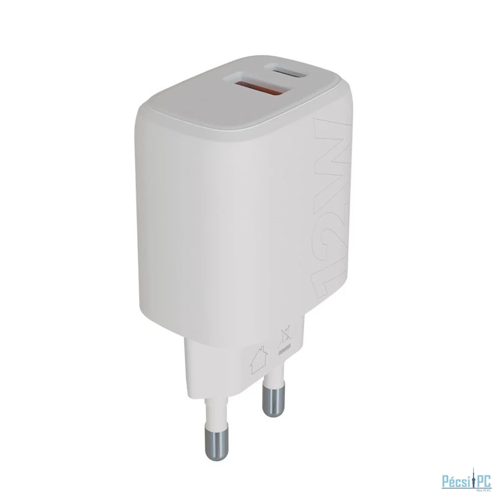 Avax CH312W SPEEDY USB A + USB C töltő adapter 12W White