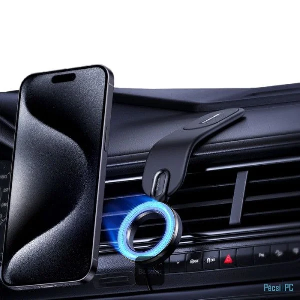 Baseus C02 Go Magnetic Car Phone Holder 360° Rotatable, Bendable Car Mount Black