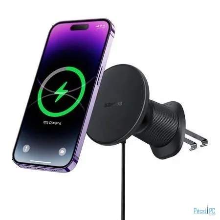 Baseus CW01 15W Magnetic Wireless Charging Car Mount Black