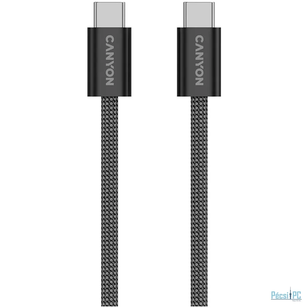 Canyon CND-CCMG60AB15B OnWire 60MG C-C 60W Magnet Braided cable 1m Black