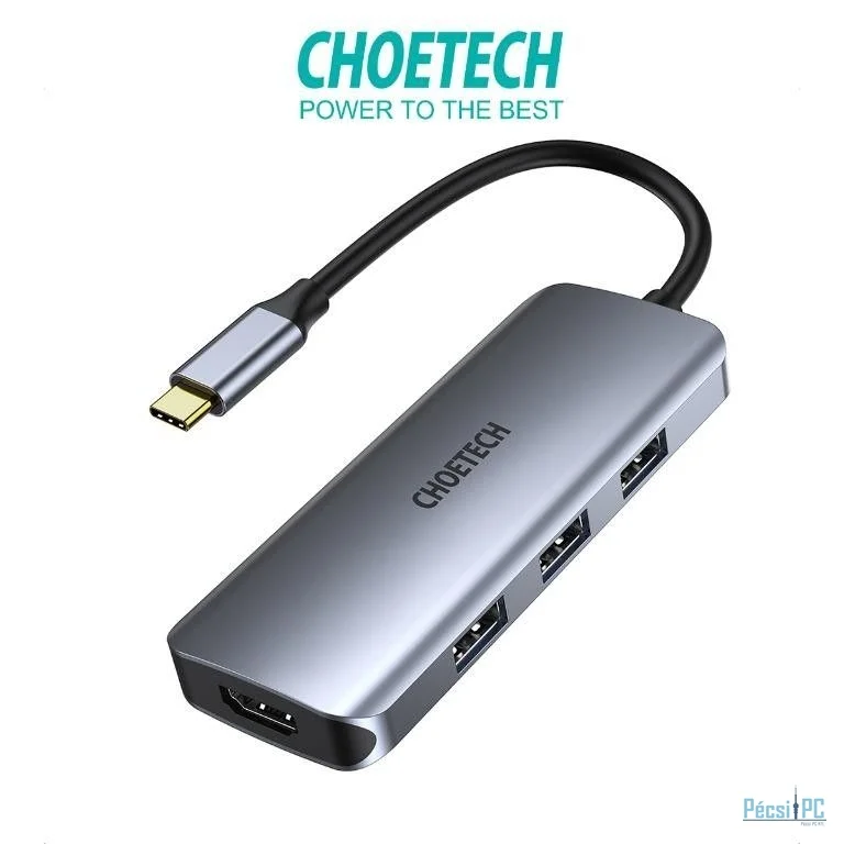 Choetech  HUB-M19 7in1 Multiport USB-C Notebook Docking Grey