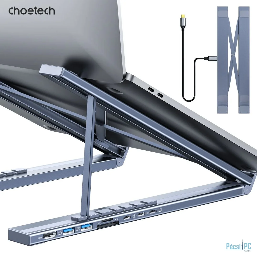 Choetech  HUB-M48 Choetech 7-in-1 Type-C to HDMI HUB Stand Grey