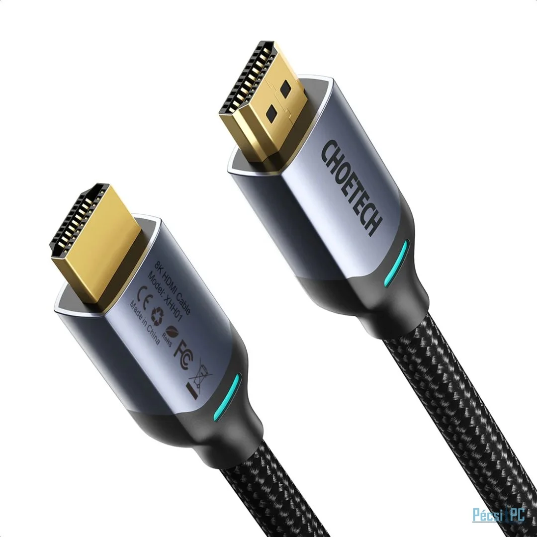 Choetech  XHH01 8K HDMI 2.1 Cable 8K@60Hz 48Gbps Braided Cable 2m Black