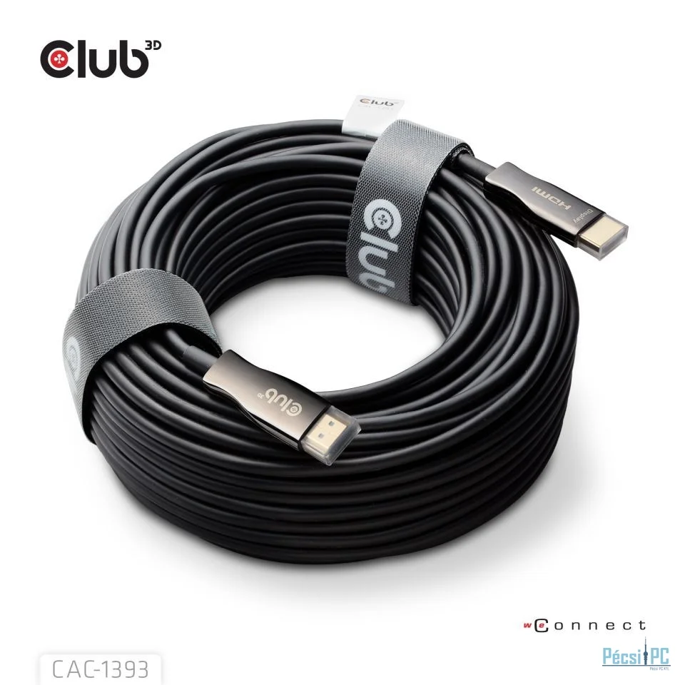 Club3D HDMI Hybrid AOC Cable 8K60Hz/4K120Hz 50m Black