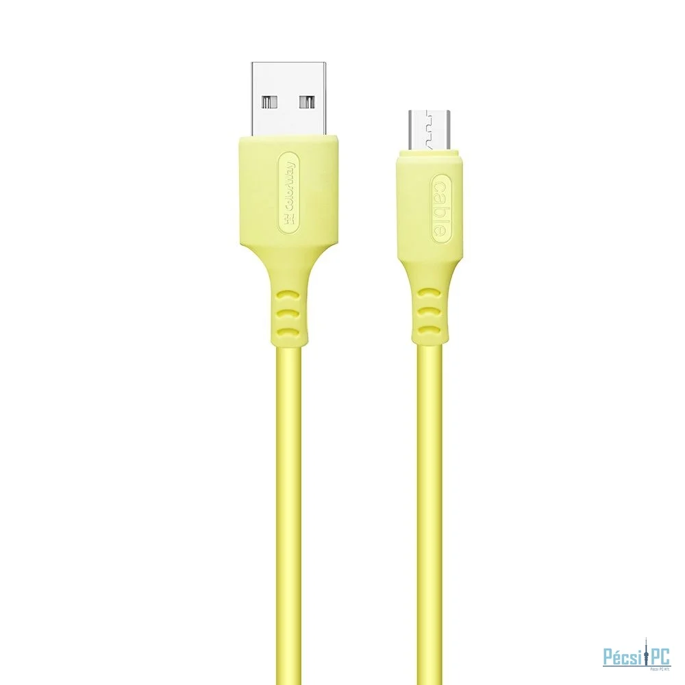 ColorWay USB to MicroUSB (soft silicone) 2.4A 1m Yellow
