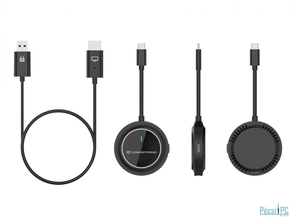 Conceptronic  ATHERIC01B  Wireless USB-C to HDMI Display Kit 1080P