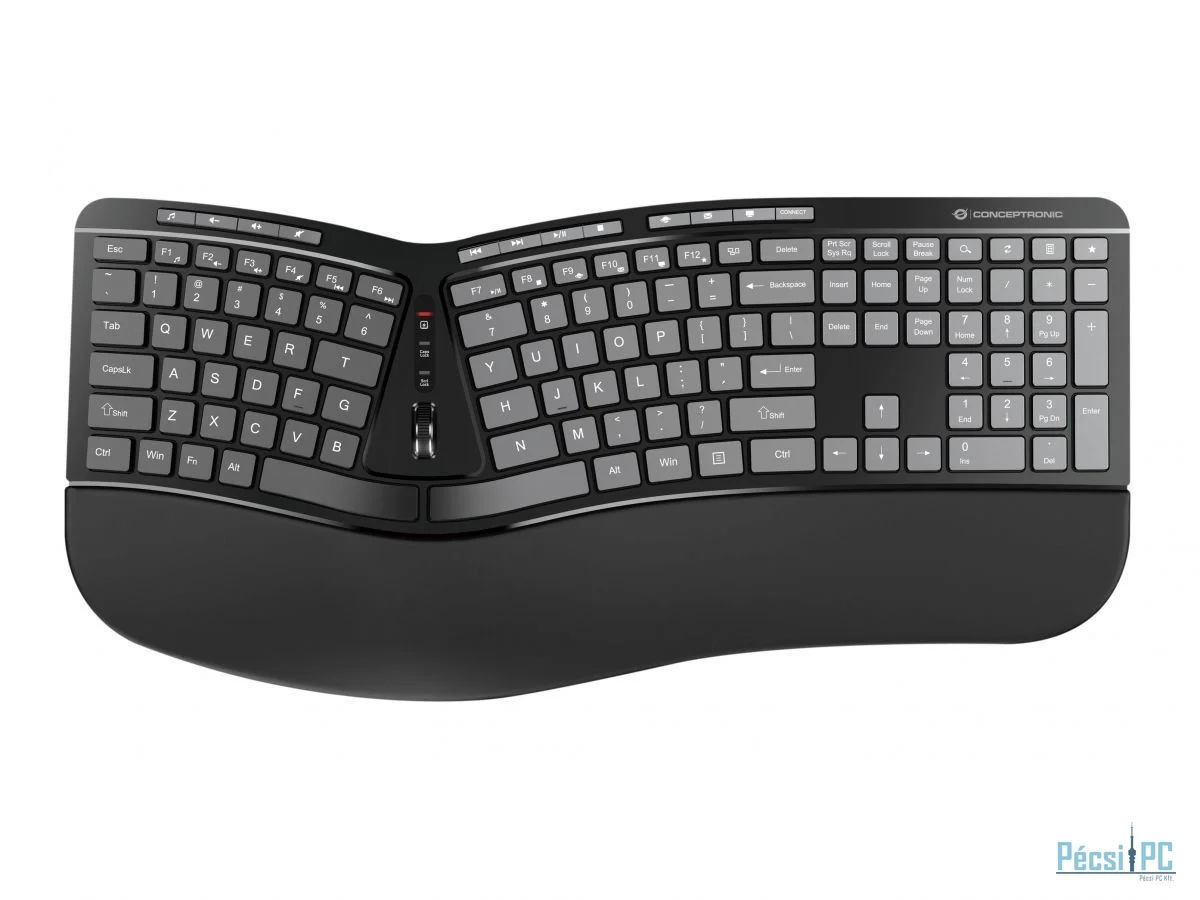 Conceptronic  ORAZIO02US ERGO Wireless Ergonomic Keyboard Combo Black US