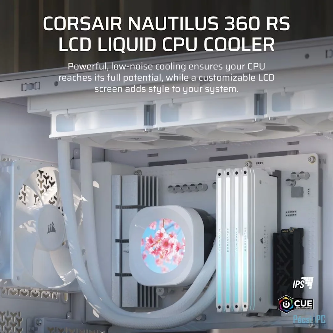 Corsair Nautilus 360 RS LCD Liquid CPU Cooler White