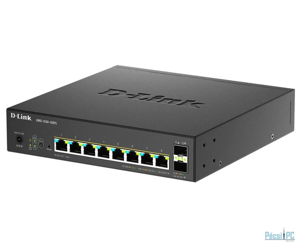 D-Link DMS-1250-10SPL 8-Port Multi-Gigabit Smart Managed Switch