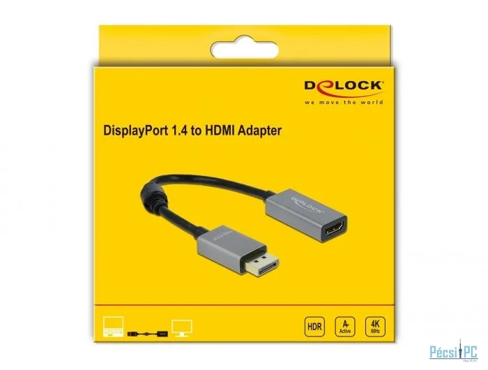 DeLock Active DisplayPort 1.4 to HDMI Adapter 4K 60 Hz (HDR)