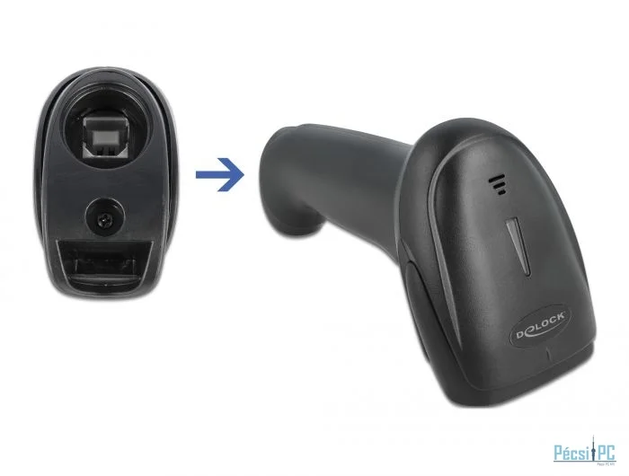 DeLock Barcode Scanner 1D and 2D for 2.4 GHz, Bluetooth or USB
