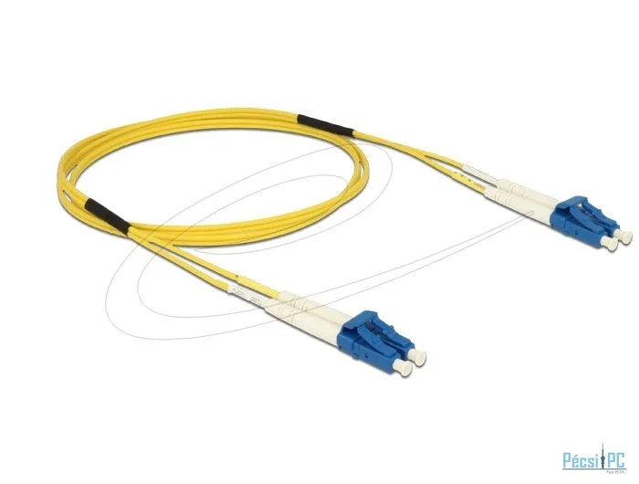 DeLock Cable Optical Fibre LC > LC Singlemode OS2 1m Yellow