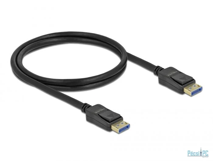 DeLock DisplayPort cable 10K 60 Hz 54 Gbps ABS housing 1m Black