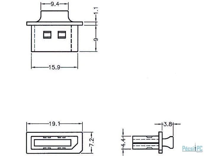 DeLock Dust Cover for Displayport female with grip 10 pieces Black