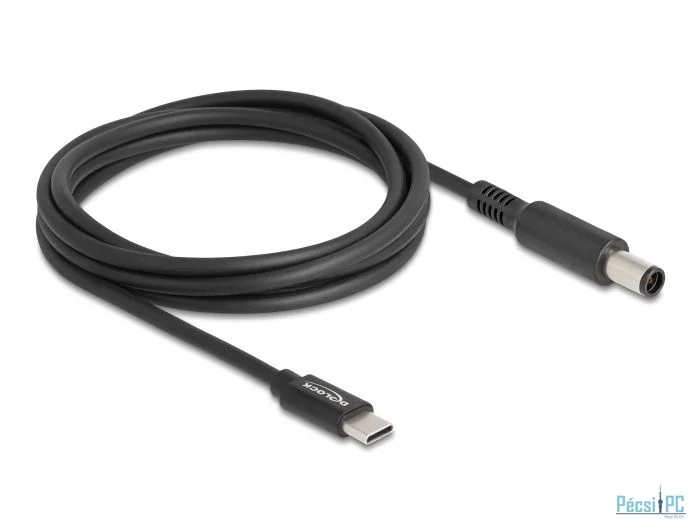 DeLock Laptop Charging Cable USB Type-C male to Dell 7,4x5,0mm male Black