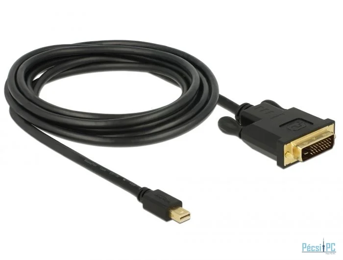 DeLock Mini Displayport 1.1 male > DVI-D (24+1 Single Link) male 3m Cable