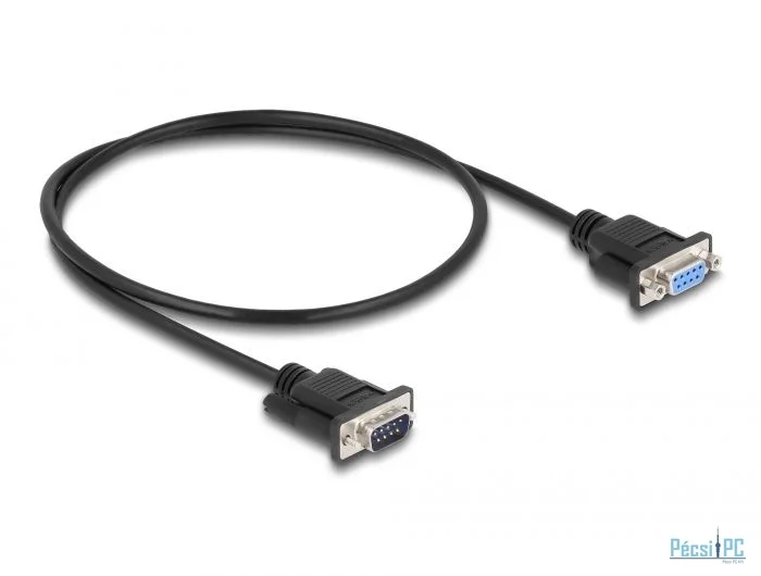 DeLock RS-232 D-Sub 9 male/famale 0,5m Black