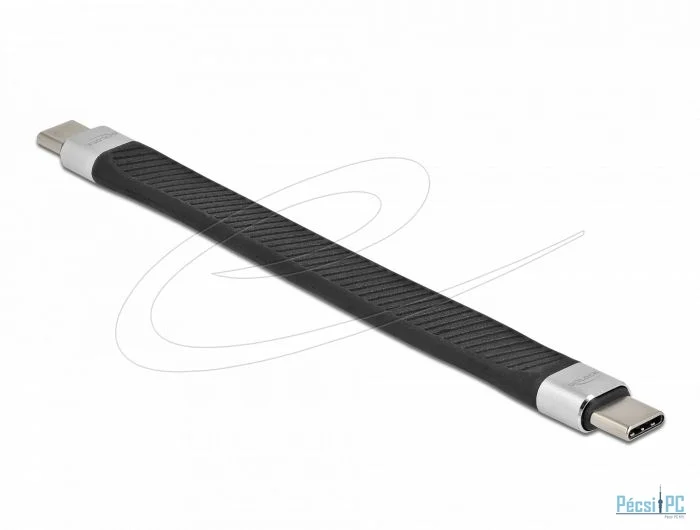 DeLock USB 2.0 FPC Flat Ribbon Cable USB Type-C to USB Type-C 13cm PD 5A E-Marker