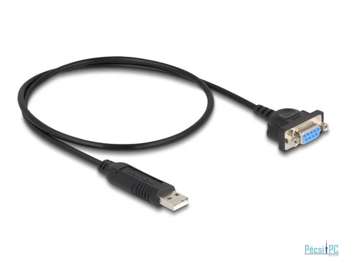 DeLock USB 2.0 to serial RS-232 adapter D-Sub 9 female with compact connector housing 50 cm FTDI