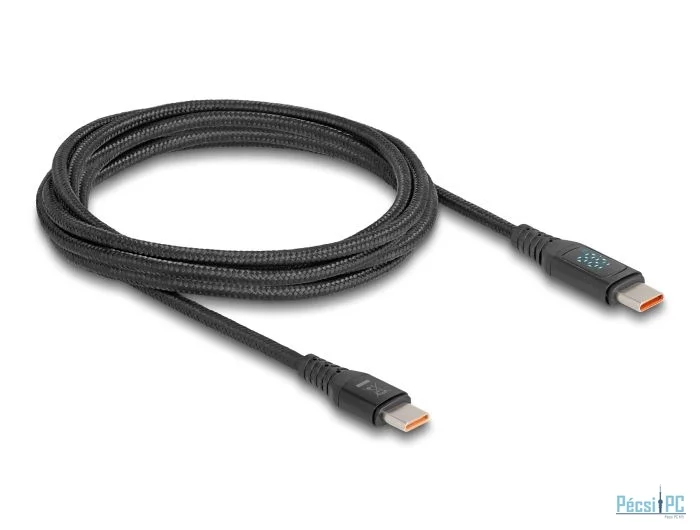 DeLock USB-C to USB-C male/male cable 1,2m Black