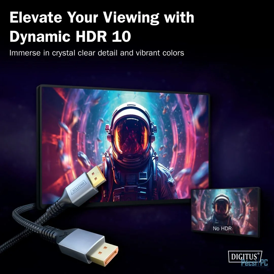 Digitus DisplayPort Connection Cable Version 2.1 16K 1m Black