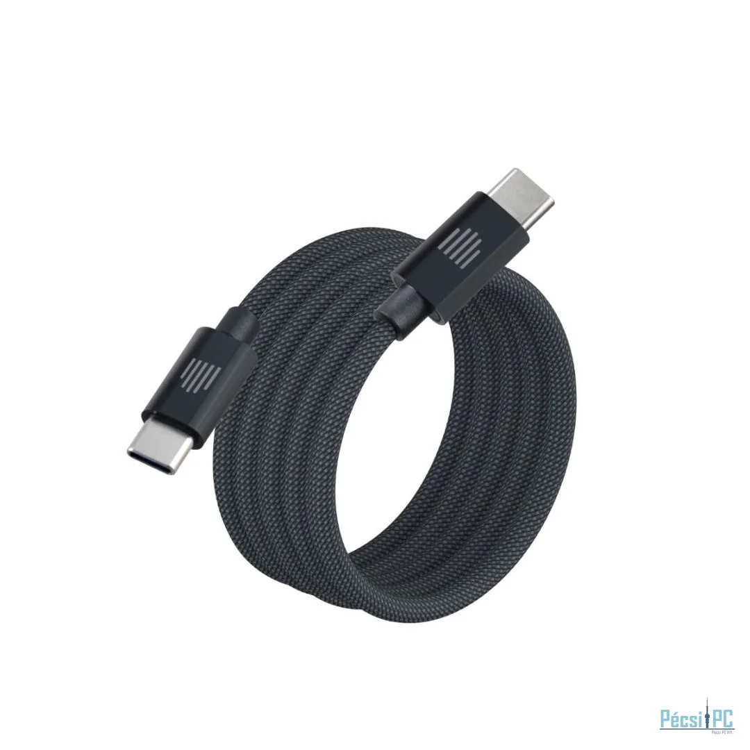 Dviced USB-C to USB-C Magnetic Braided Cable 1,25m Dark Grey