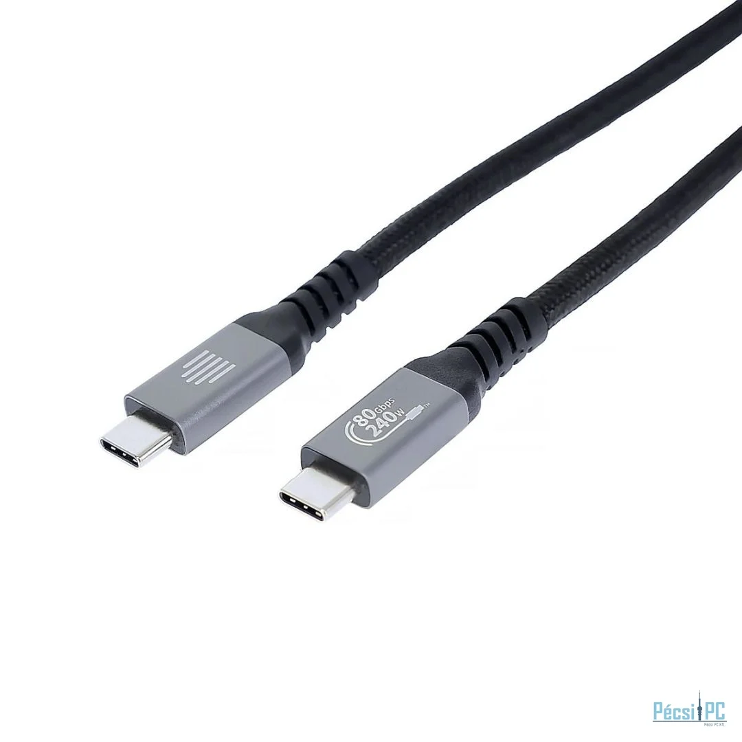Dviced USB4 Braided Cable (Thunderbolt compatible) 1m Black