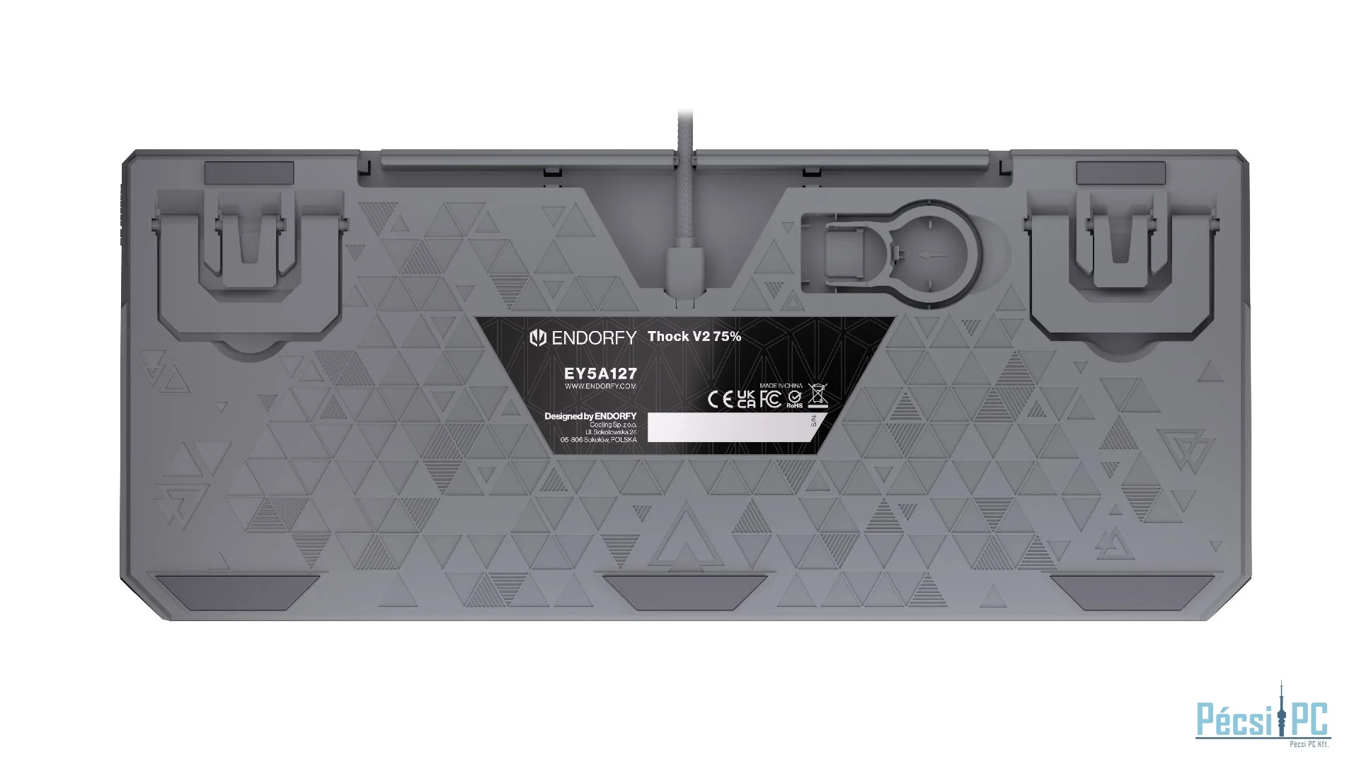 Endorfy Thock V2 75% Red Switch Mechanical Keyboard Grey US