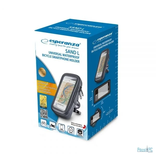 Esperanza EMH115 Sand L Universal waterproof bicycle mount Black