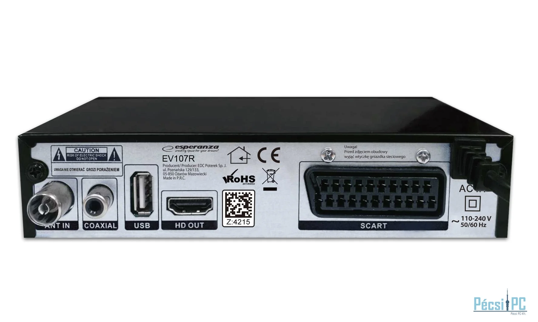 Esperanza EV107R DVB-T/T2 digital terrestrial TV decoder