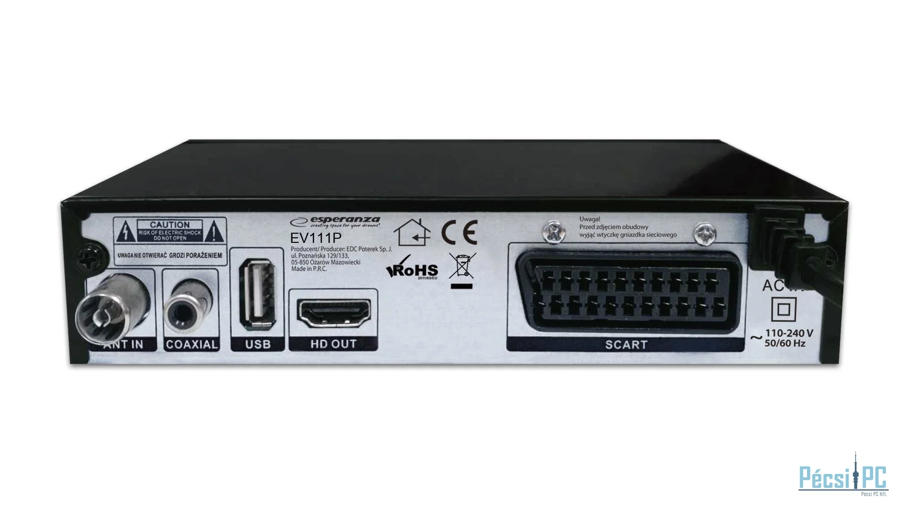 Esperanza EV111P DVB-T/T2 digital terrestrial TV decoder