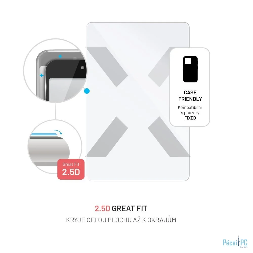 FIXED 2,5D edzett üveg Samsung Galaxy Tab A11+/A9+ készülékhez
