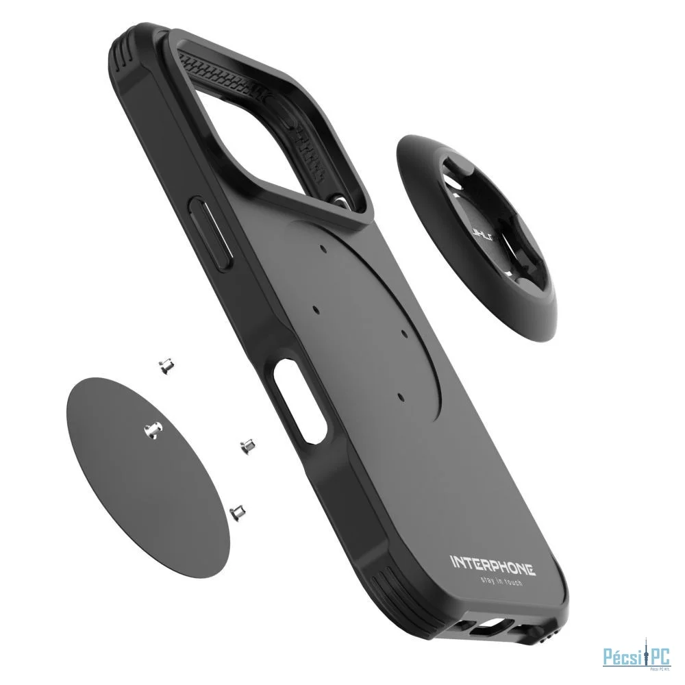 FIXED Interphone QUIKLOX Tetraforce védőtok Apple iPhone 17 Pro készülékhez, fekete