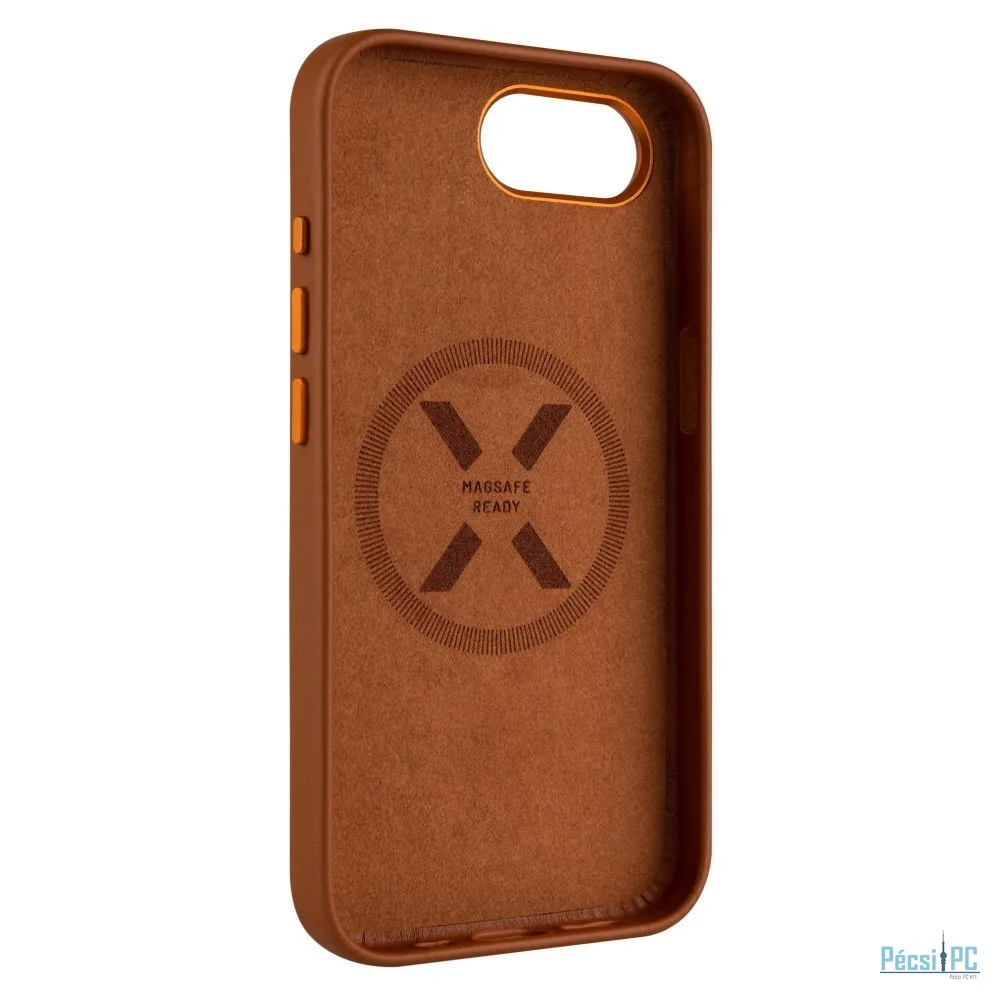 FIXED MagLeather telefontok MagSafe kompatibilis Apple iPhone 16e-hez, barna