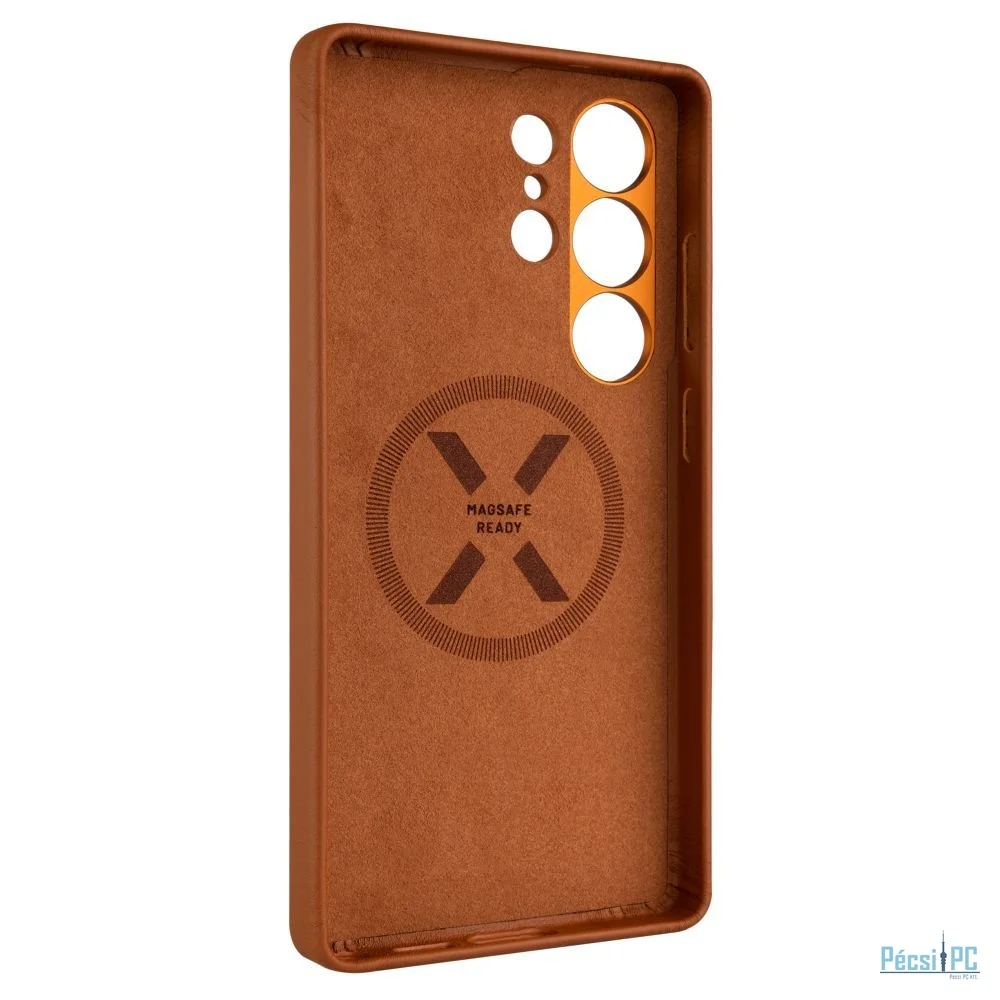 FIXED MagLeather telefontok Samsung Galaxy S25 Ultra-hoz, barna