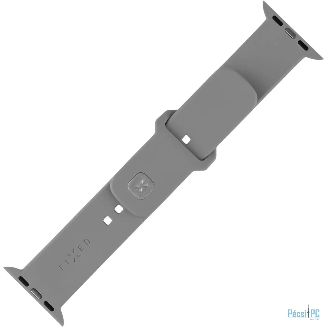 FIXED mágneses szilikon óraszíj Apple Watch 42/44/45/46/49mm-hez, világos szürke