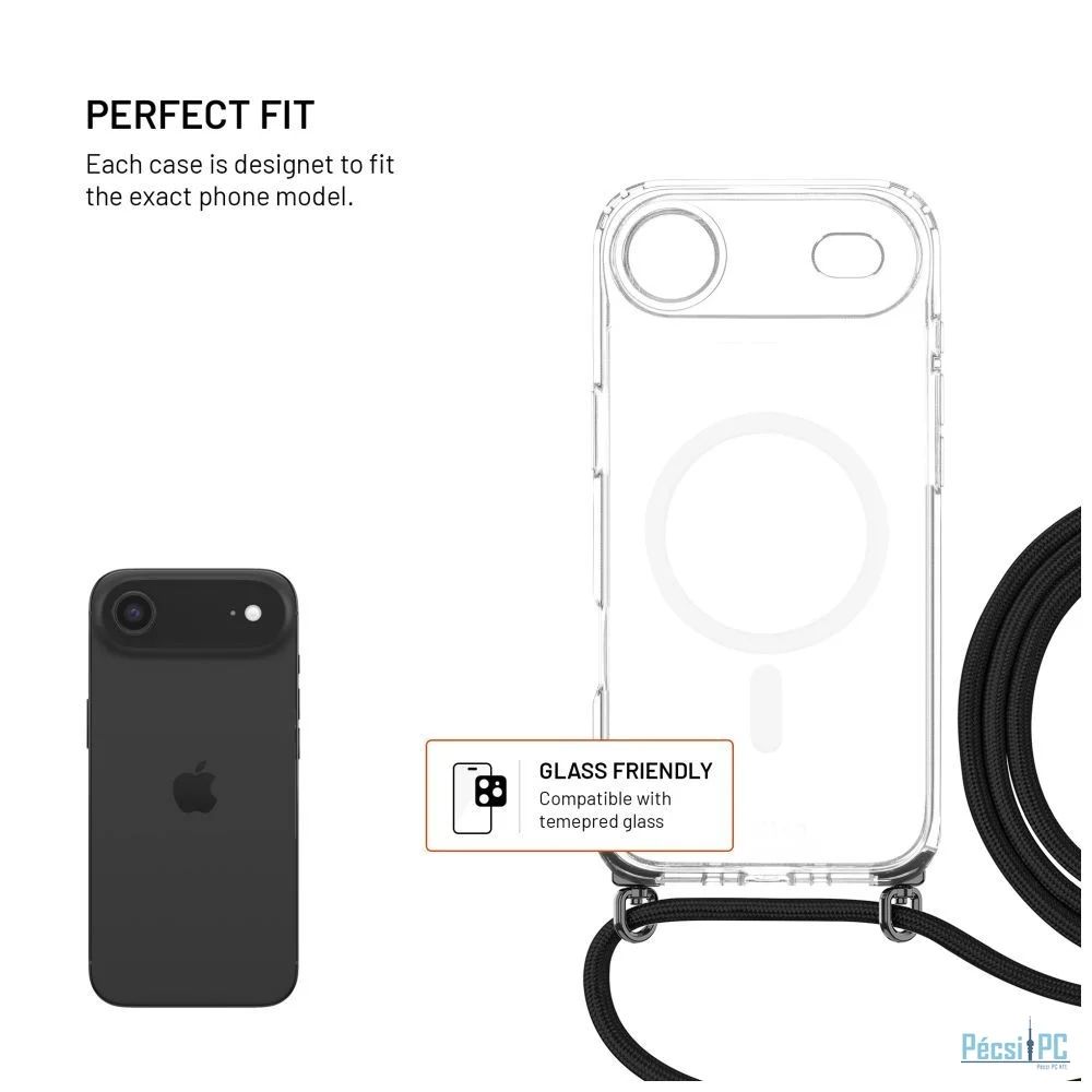 FIXED MagPure Neck tok Apple iPhone Air készülékhez, fekete