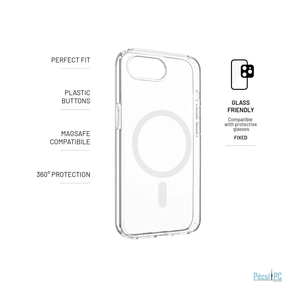 FIXED MagPure tok Apple iPhone 16e készülékhez, átlátszó