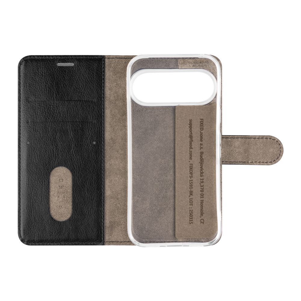 FIXED Opus oldalra nyíló telefontok Google Pixel 10 5G/10 Pro 5G készülékhez, fekete